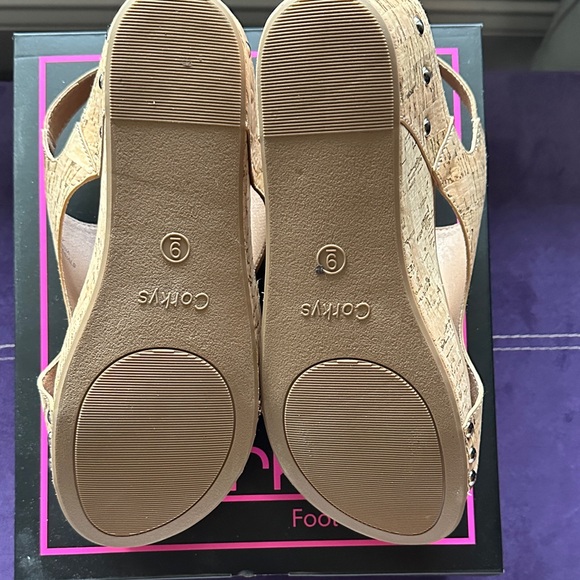 Corky’s Glitter Cork Wedge Sandals size 9 - Picture 4 of 7